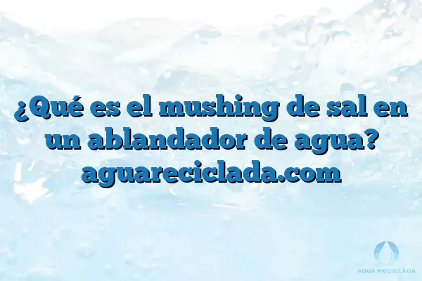 ¿Qué es el mushing de sal en un ablandador de agua?    aguareciclada.com